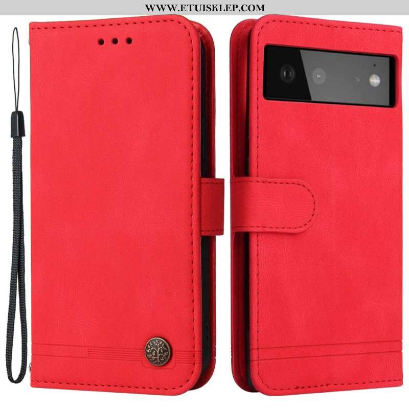Etui Folio do Google Pixel 6 Nit I Pasek Ze Sztucznej Skóry